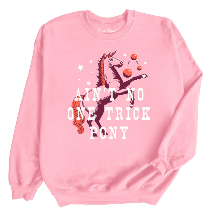 One Trick Pony Graphic Sweatshirt - Light Pink