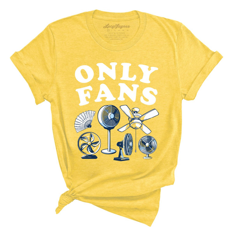 Only Fans Graphic Tee - Heather Yellow