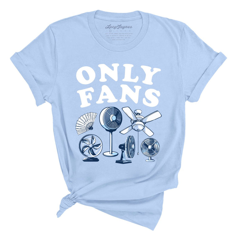 Only Fans Graphic Tee - Light Blue