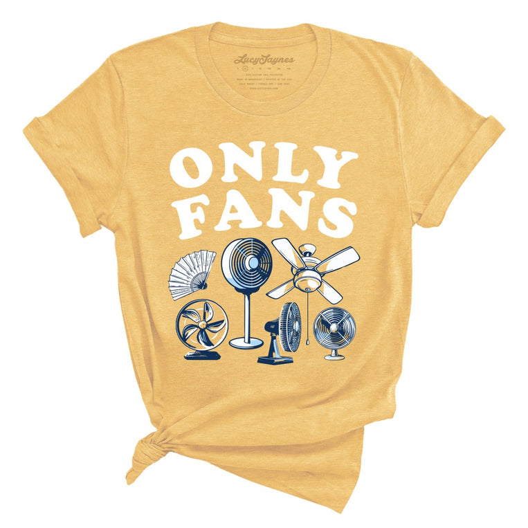 Only Fans Graphic Tee - Heather Yellow Gold