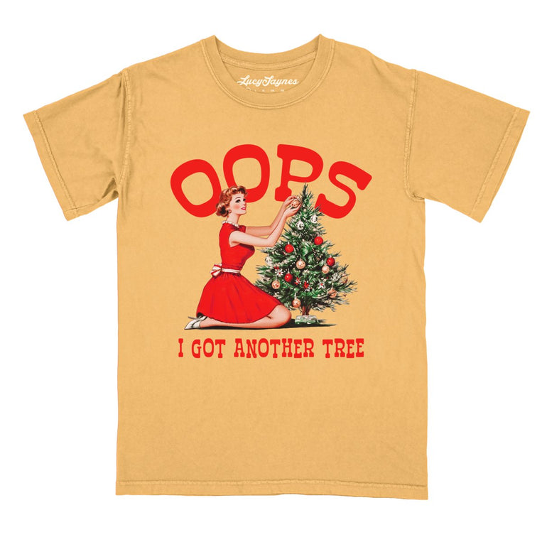 Oops I Got Another Tree Comfort Colors Graphic Tee - Mustard