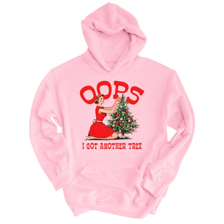 Oops I Got Another Tree Graphic Hoodie - Light Pink