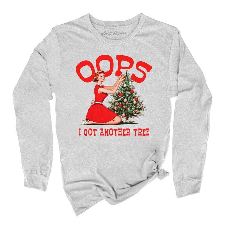 Oops I Got Another Tree Graphic Long Sleeve Tee - Athletic Heather