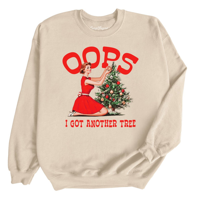 Oops I Got Another Tree Graphic Sweatshirt - Sand