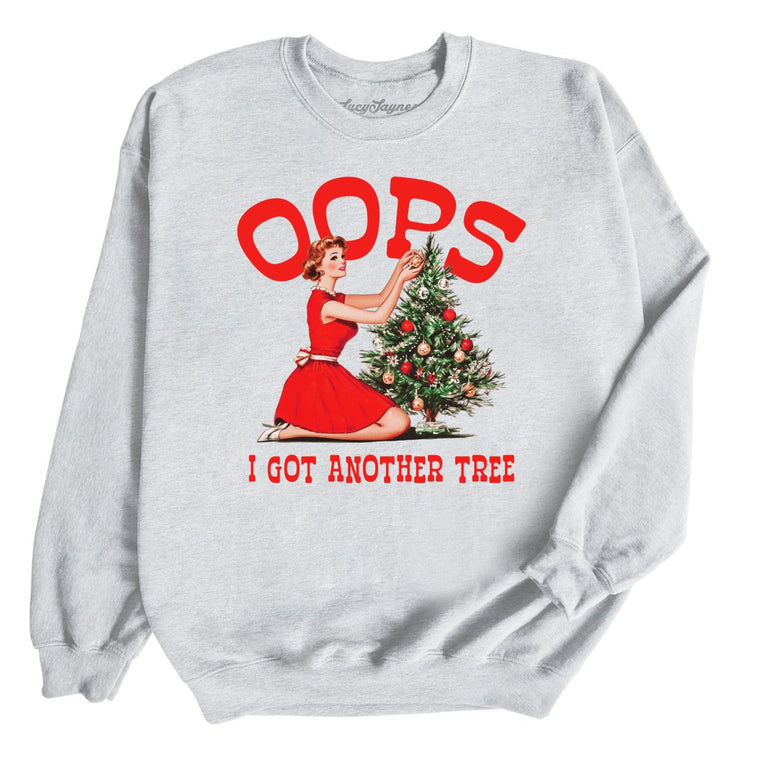 Oops I Got Another Tree Graphic Sweatshirt - Ash