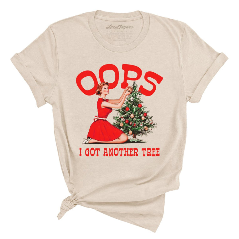 Oops I Got Another Tree Graphic Tee - Soft Cream