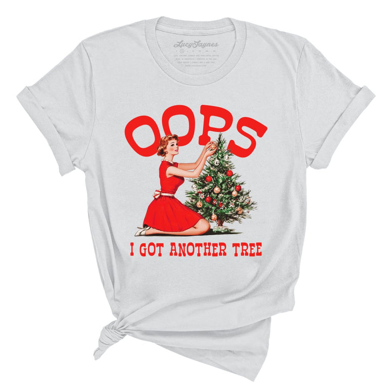 Oops I Got Another Tree Graphic Tee - Silver
