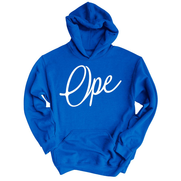 Ope Script Graphic Hoodie - Royal