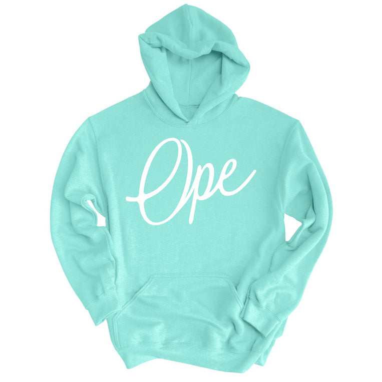 Ope Script Graphic Hoodie - Mint