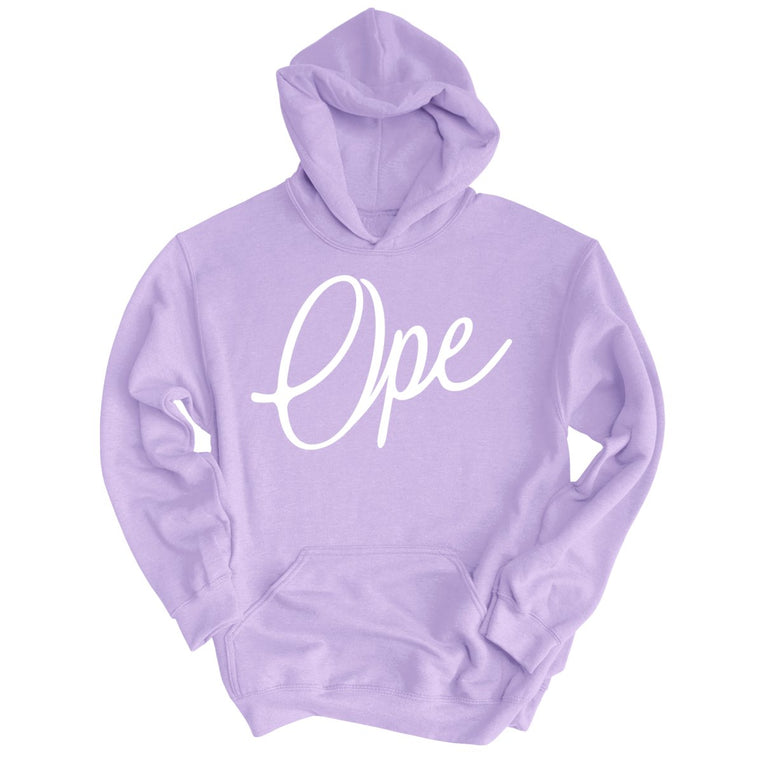 Ope Script Graphic Hoodie - Lavender