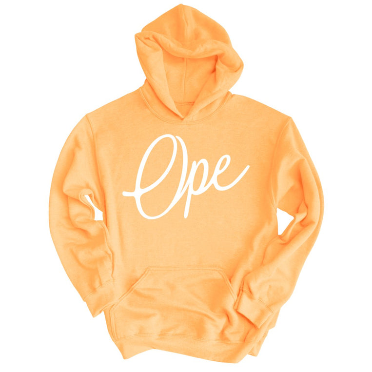 Ope Script Graphic Hoodie - Peach