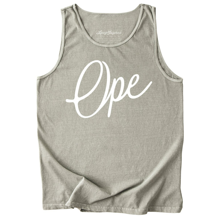 Ope Script Comfort Colors Graphic Tank Top - Sandstone