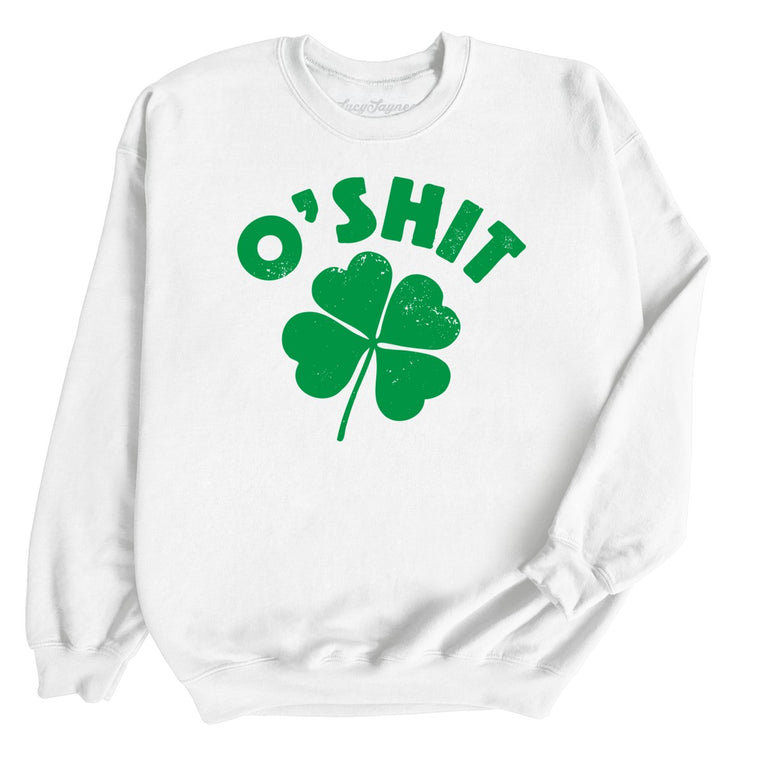 O'Shit Graphic Sweatshirt - White
