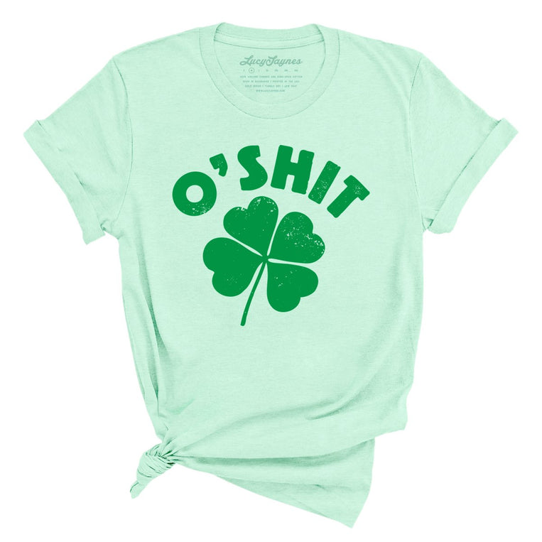 O'shit Graphic Tee - Heather Mint