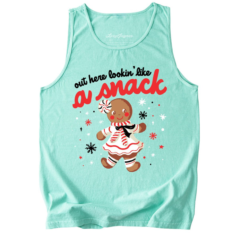 Out Here Lookin' Like A Snack Comfort Colors Graphic Tank Top - Island Reef
