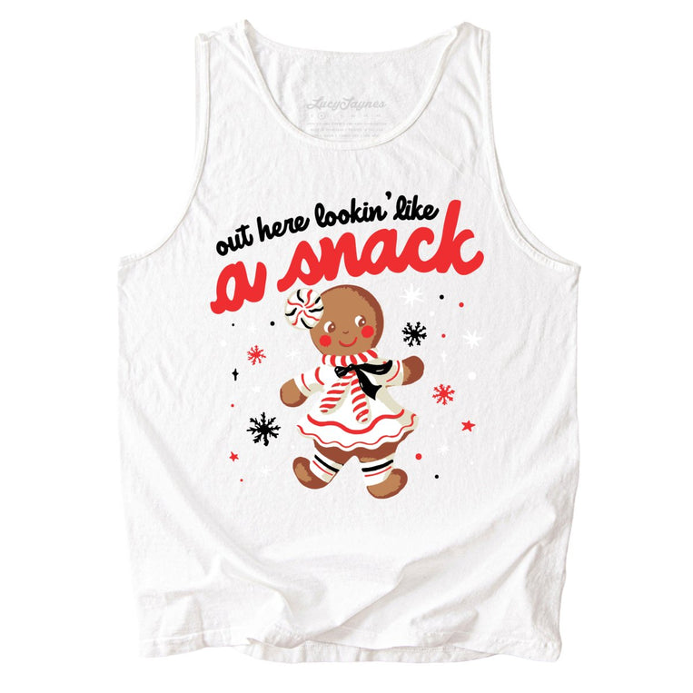Out Here Lookin' Like A Snack Comfort Colors Graphic Tank Top - White