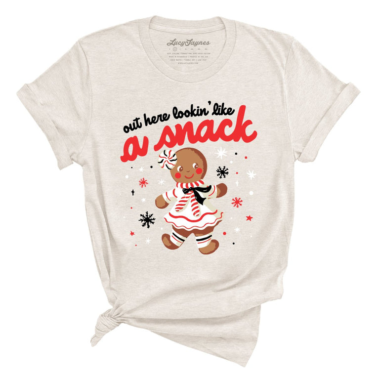 Out Here Lookin' Like A Snack Graphic Tee - Heather Dust