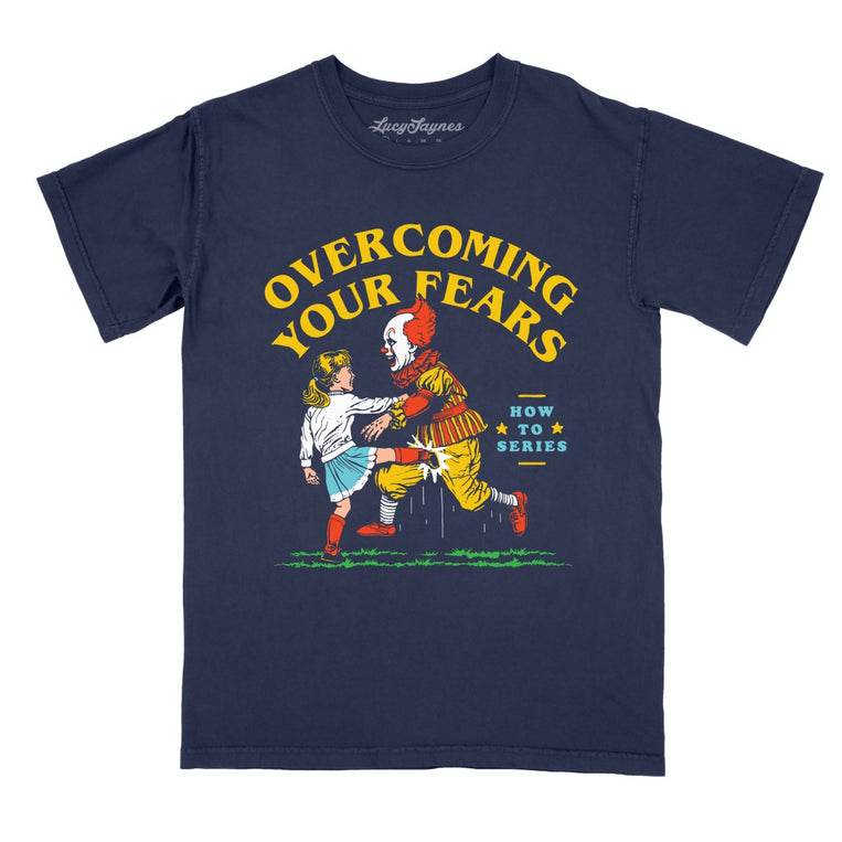 Overcoming Your Fears Comfort Colors Graphic Tee - True Navy