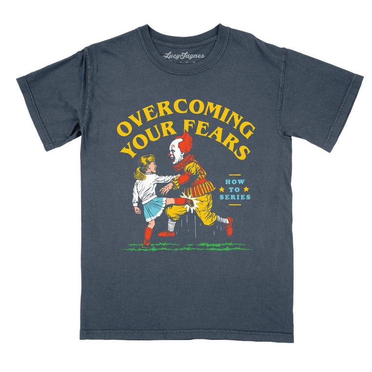 Overcoming Your Fears Comfort Colors Graphic Tee - Denim