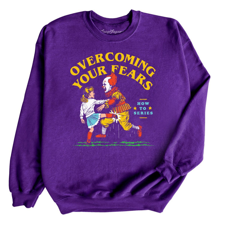 Overcoming Your Fears Graphic Sweatshirt - Purple