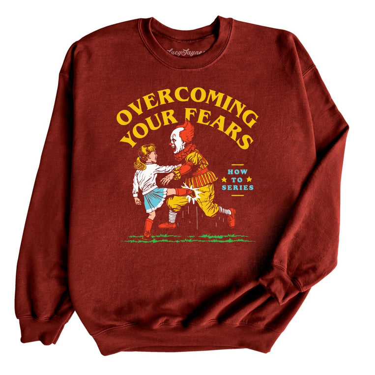 Overcoming Your Fears Graphic Sweatshirt - Garnet
