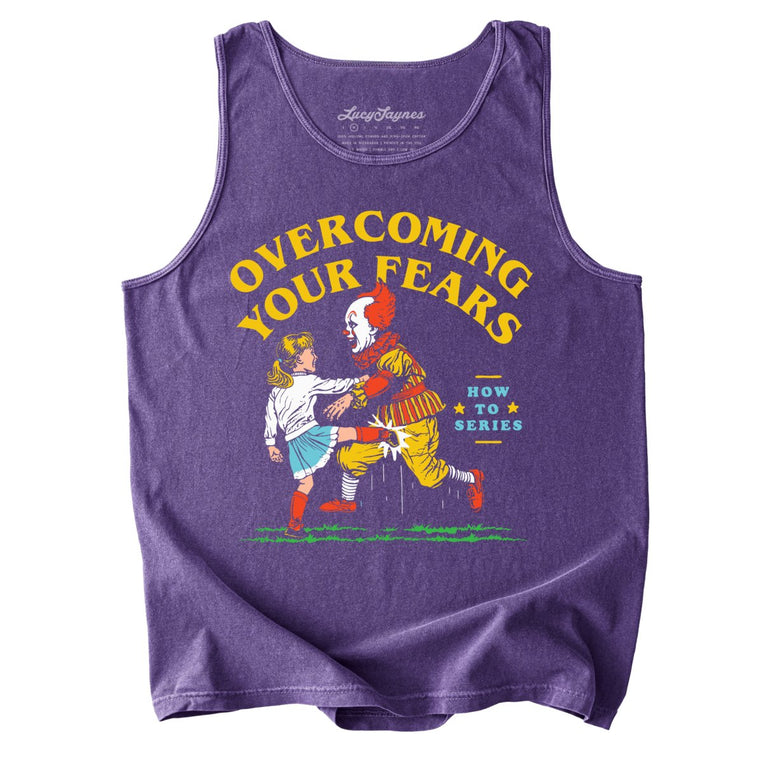 Overcoming Your Fears Comfort Colors Graphic Tank Top - Grape