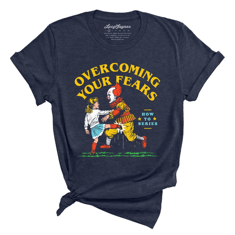 Overcoming Your Fears Graphic Tee - Heather Midnight Navy