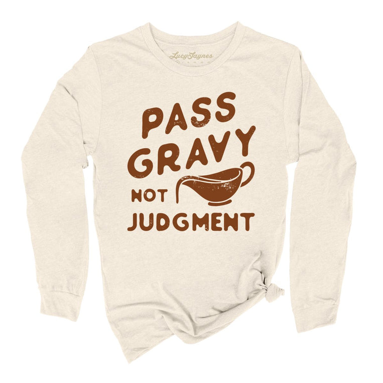 Pass Gravy Not Judgment Graphic Long Sleeve Tee