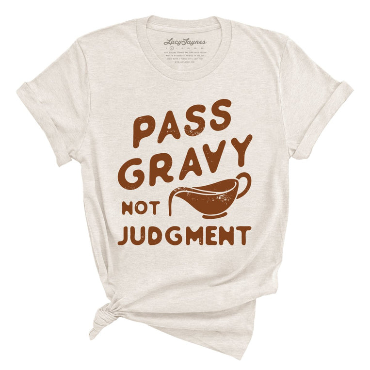 Pass Gravy Not Judgment Graphic Tee - Heather Dust