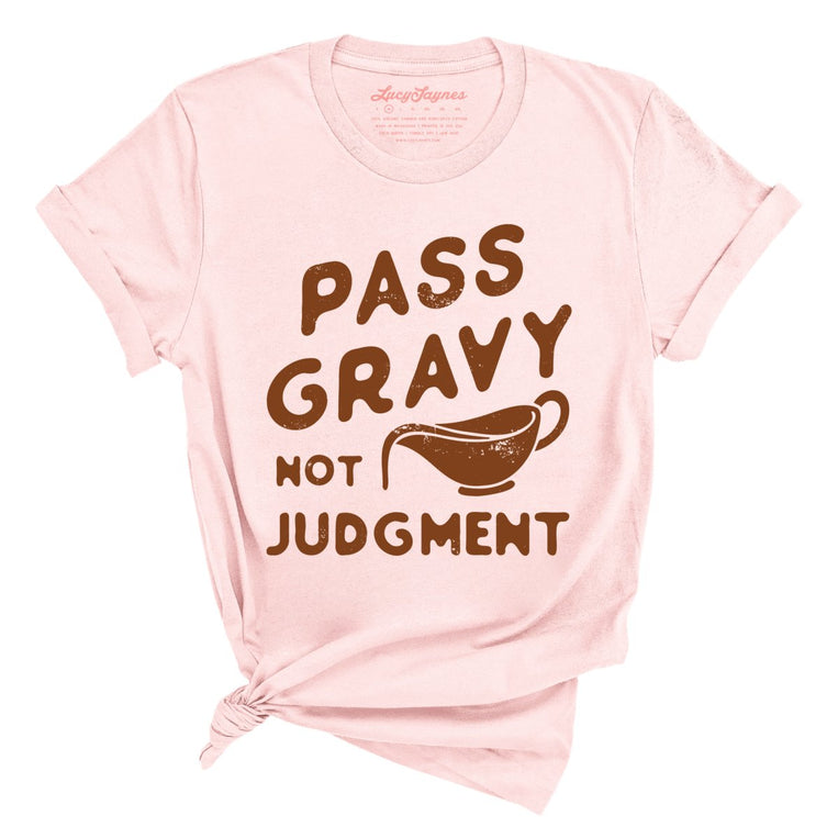 Pass Gravy Not Judgment Graphic Tee - Soft Pink