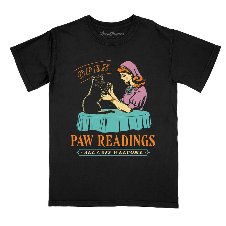 Paw Readings Comfort Colors Graphic Tee - Black