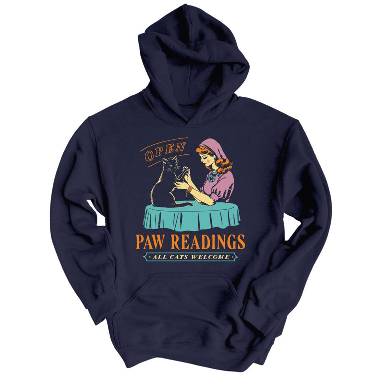 Paw Readings Graphic Hoodie - Classic Navy