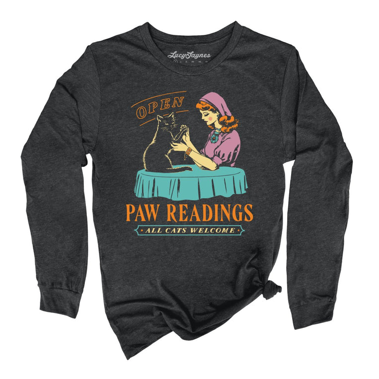 Paw Readings Graphic Long Sleeve Tee