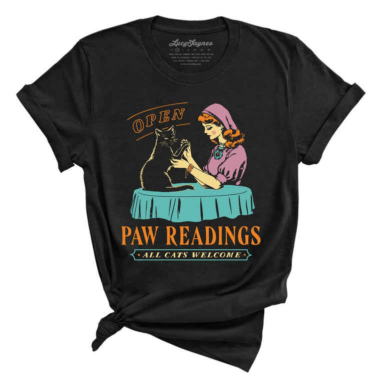 Paw Readings Graphic Tee - Black