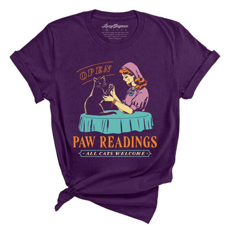 Paw Readings Graphic Tee - Team Purple