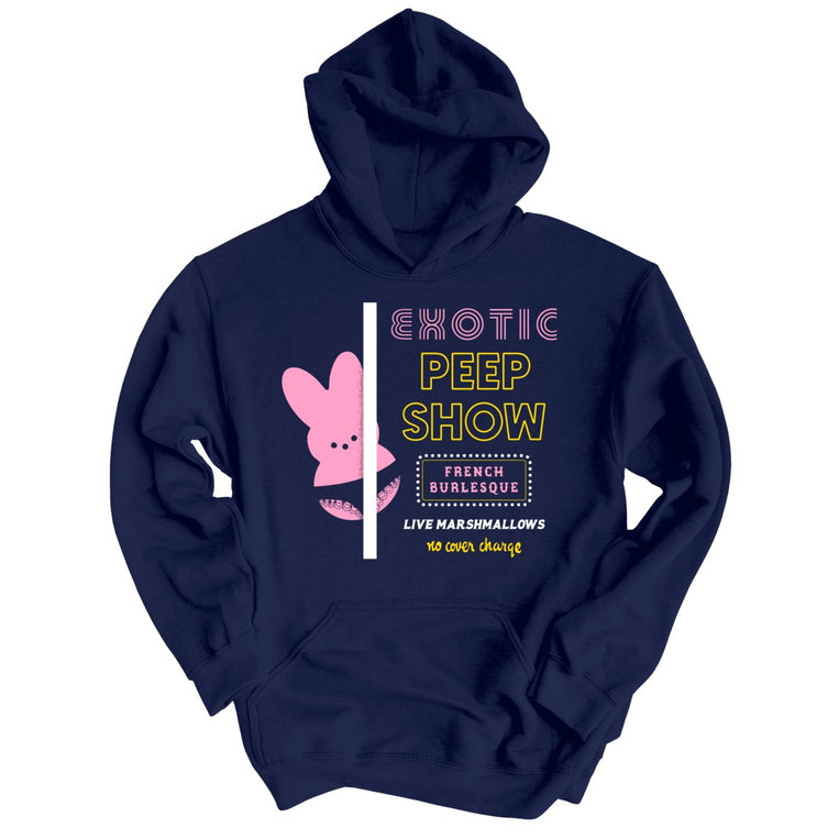 Peep Show Graphic Hoodie - Navy