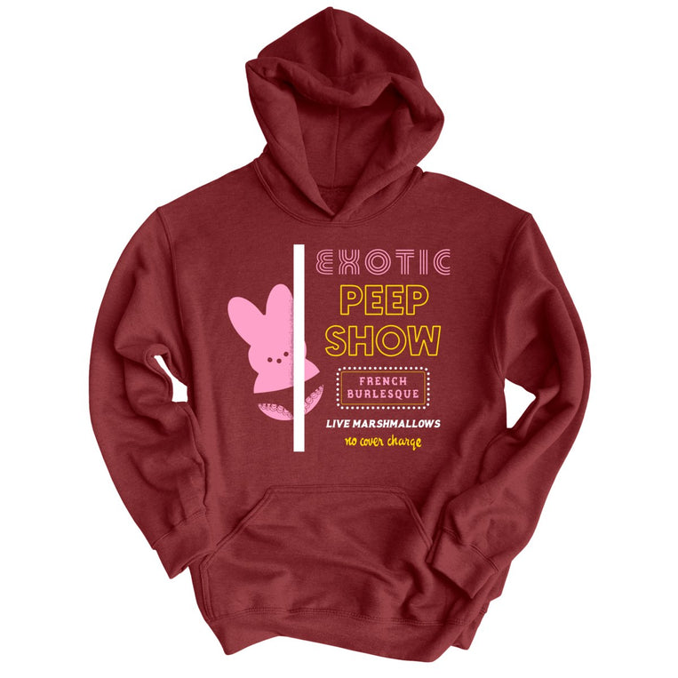 Peep Show Graphic Hoodie - Maroon