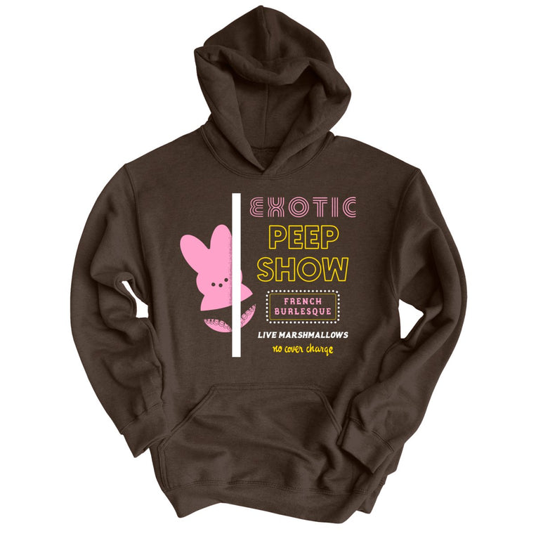 Peep Show Graphic Hoodie - Dark Chocolate