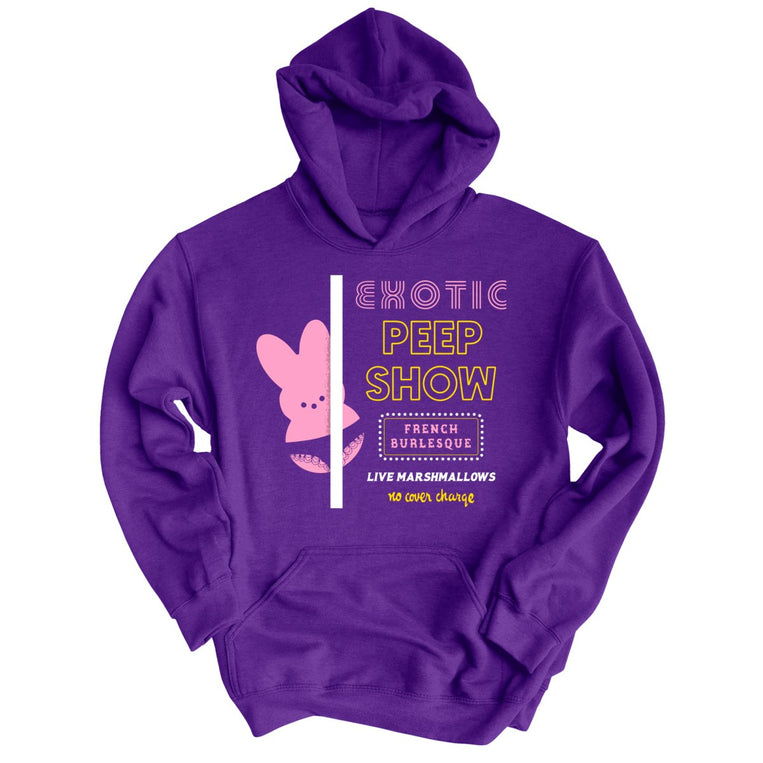 Peep Show Graphic Hoodie - Purple