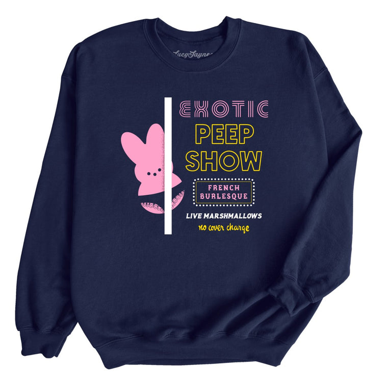 Peep Show Graphic Sweatshirt - Navy