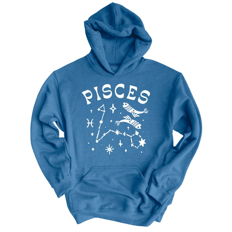 Pisces Graphic Hoodie - Indigo Blue