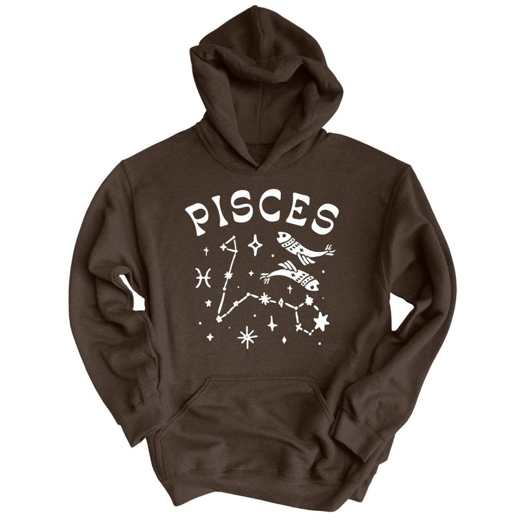 Pisces Graphic Hoodie - Dark Chocolate