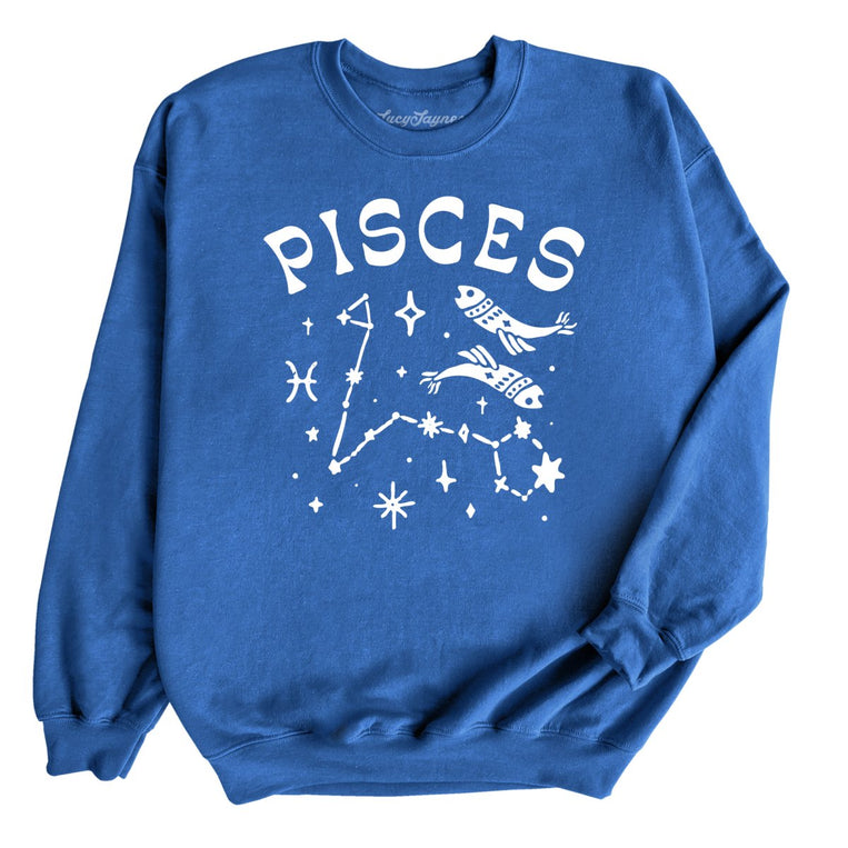 Pisces Graphic Sweatshirt - Royal