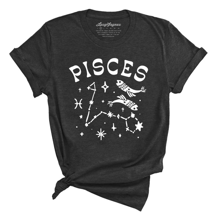 Pisces Graphic Tee - Dark Grey Heather