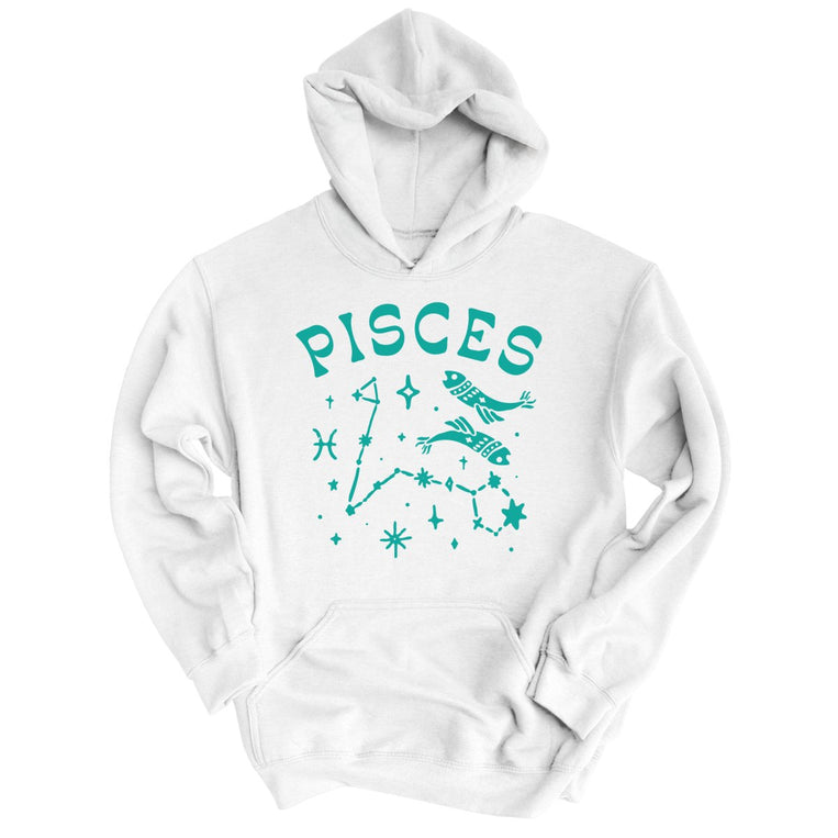 Pisces Graphic Hoodie - White