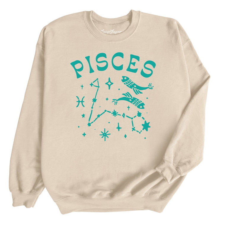 Pisces Graphic Sweatshirt - Sand