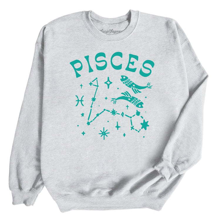 Pisces Graphic Sweatshirt - Ash