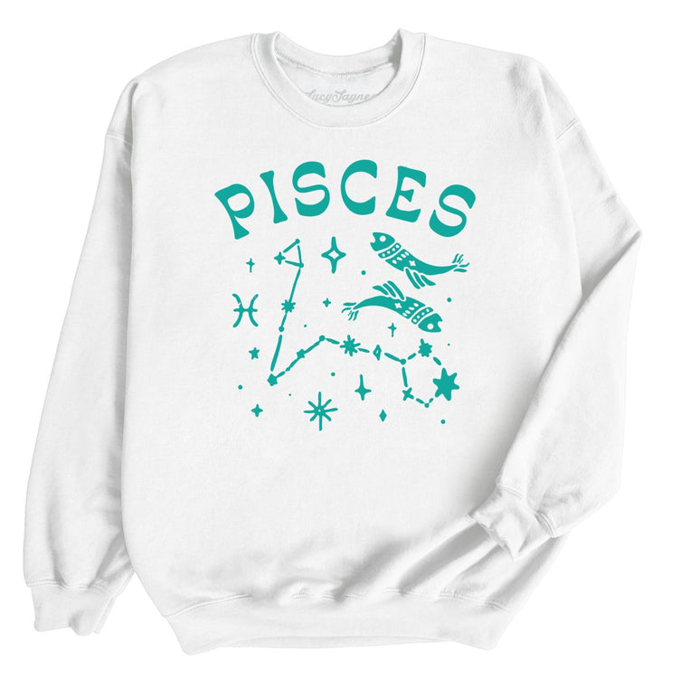 Pisces Graphic Sweatshirt - White