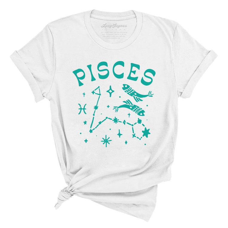 Pisces Graphic Tee - White