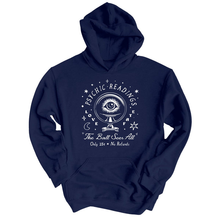 Psychic Readings Graphic Hoodie - Navy